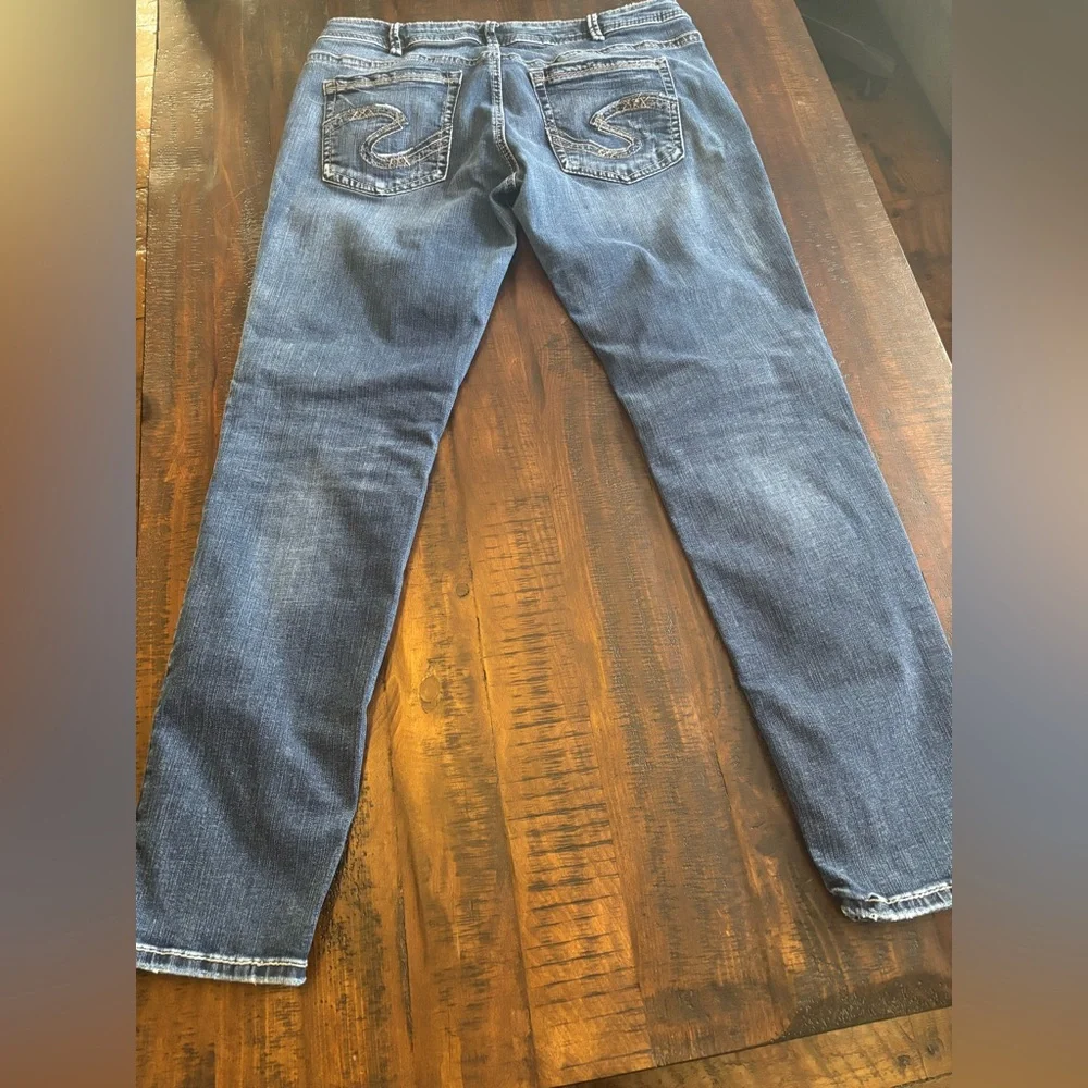 Silver Boyfriend Jeans 32x29 - Picture 3 of 3